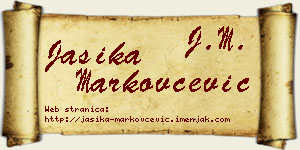 Jasika Markovčević vizit kartica